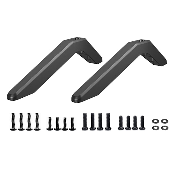 2x TV Stand Ben med Skruer Sort Udskiftning Support TV Stand Base [db] Black 26.5CMX5.8CM