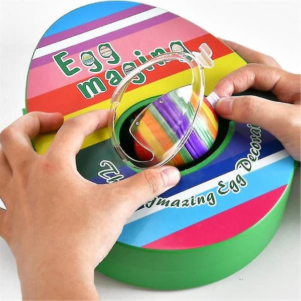 Eggmazing Egg Easter Egg Set Elektrisk Egg Dekorering Spinner Med Musikk & Lys-B  [dB}