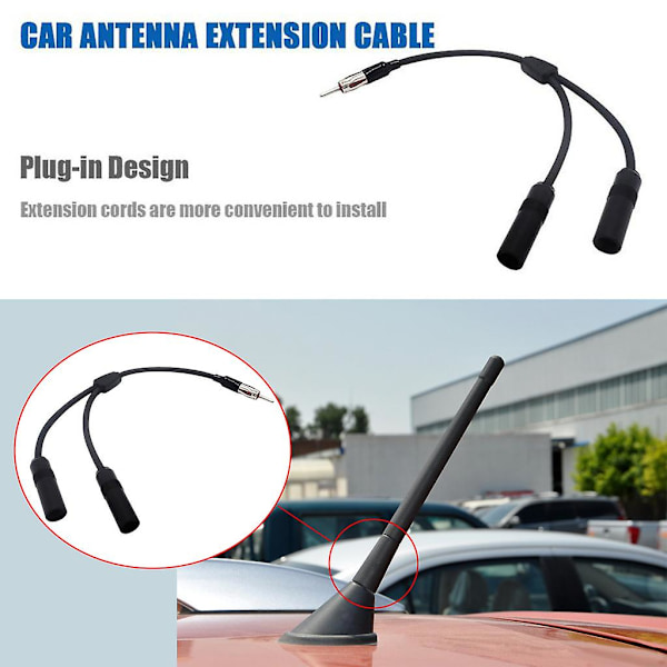 50cm auton antennin jatkokaapeli uros naaras auto am fm radio adapterikaapeli [db]