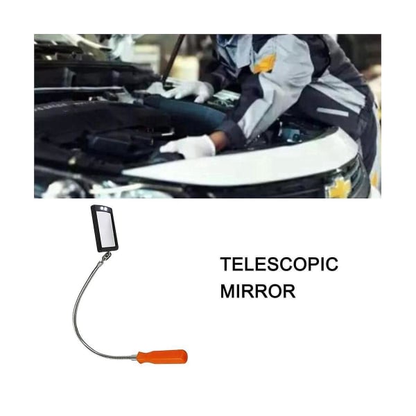 Hose Inspection Mirror With Double Lights Customizable Led Double Light Inspection Mirror