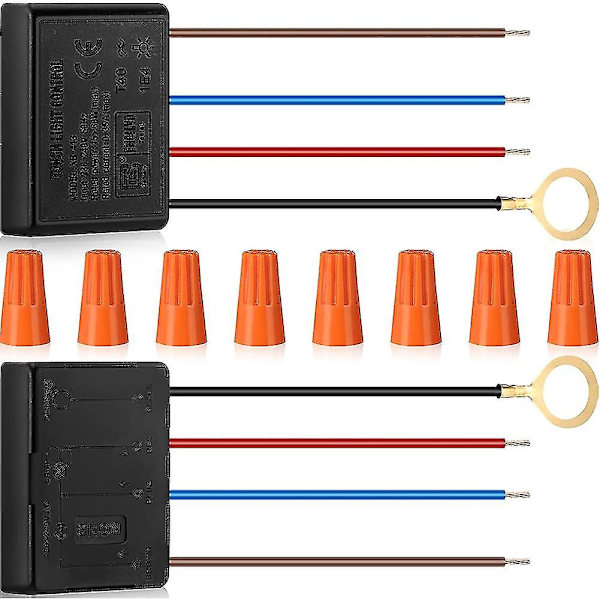 Touch-lampekontakt 2-pak, touch-lampe-kontrolmodul til dæmpbare LED-pærer, lampekontakt-erstatning