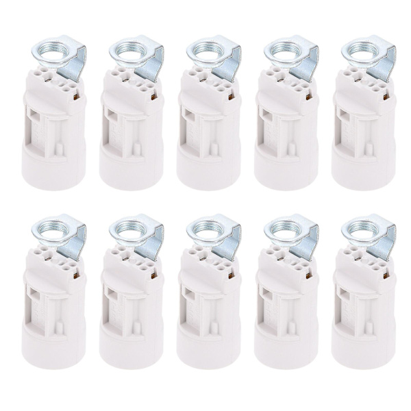10 kpl E14-kantavalaisimen pidike Led E14-kynttilänvalon jalusta Kristallikanta [dB} White 2.4X2.4X5.3CM