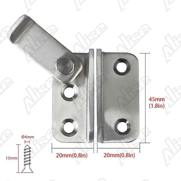 Flip Latch Grindscharnier med Hänglås Skjutbult Lås Säkerhetsdörr Lås Fångst Set, MS3001LS-SET Rostfritt Stål Borstad Finish db Brushed Nickel