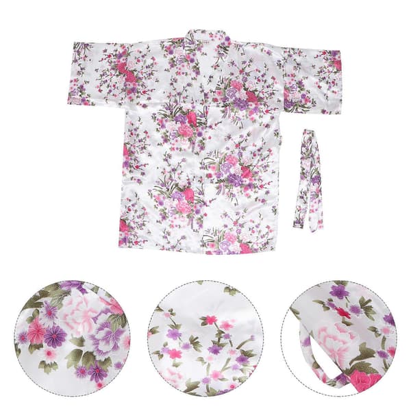 Blommönstrad Dam Badrock Sommar Kimono Nattkläder
