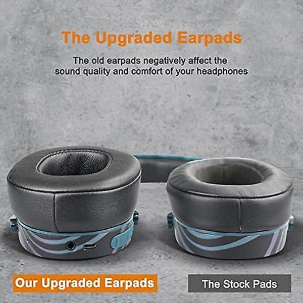 Reservehodetelefoner Øreputer For Skullcandy Hesh 3/anc/evo & Crusher Wireless/anc/evo/360 & Venue Anc Over-ear {DB Protein Leather-Black