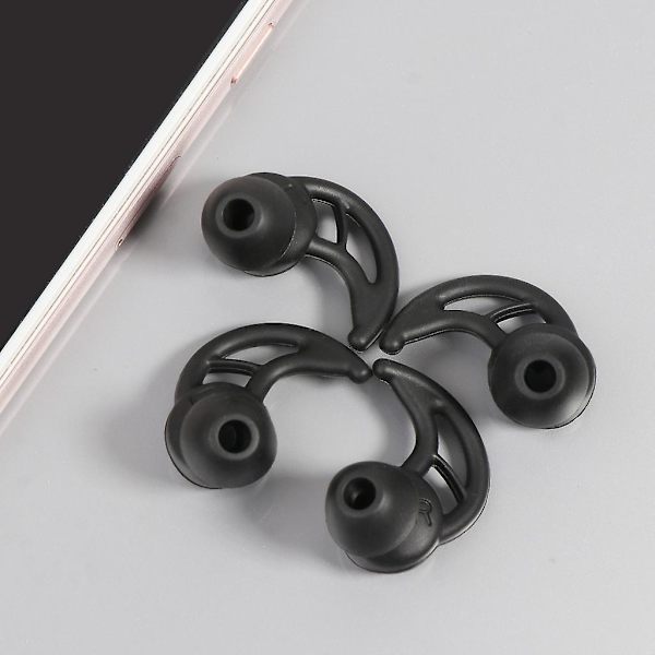 2 par mjuka silikonöronskydd öronsnäckor för Sony-hörlurar silikonfodral öronkrok {DB Black