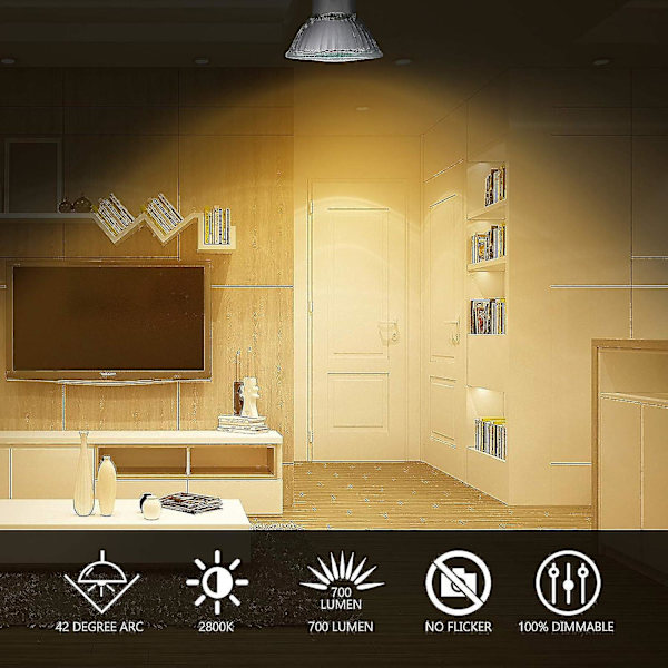 Gu10 Halogenpære 50w Dæmpbar, 220v Gu10 Halogen Spotpære 2 Pin, 2800k Varm Hvidt Lys, 700 Lumen [DB]