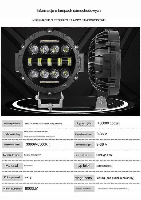 Arbeidslampe Tt Technology Zm.144 [DB] 6000 K