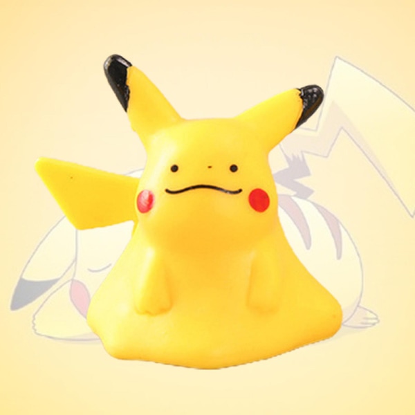 8 stk. Pikachu Actionfigur med fint håndværk Slidstærk PVC Pikachu Battlefigur til underholdning Db 8pcs