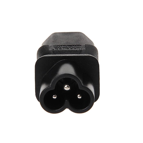 IEC 320 C13 Hunn til C6 Hann 3-polet Cloverleaf Plugg Konverter AC Strømadapter Db