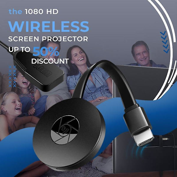1080 HD trådløs skjermprojektor, trådløs skjermprojektor [DB] 2Set