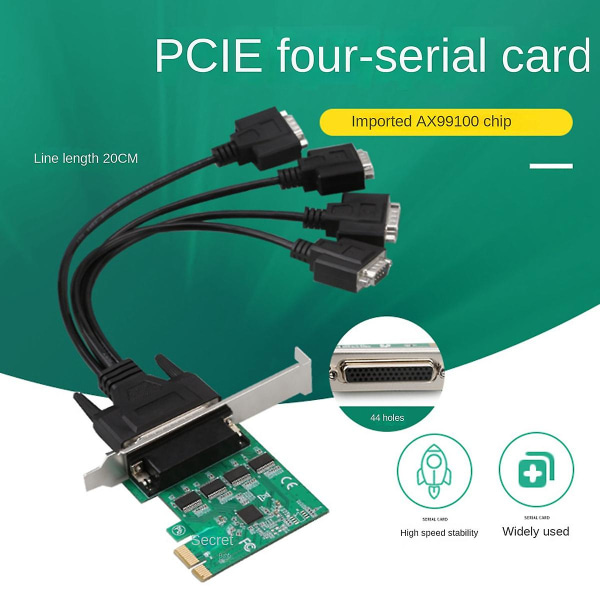 Txb174 Pcie Serial Card Desktop Universal udvidelseskort 1x til 4 porte