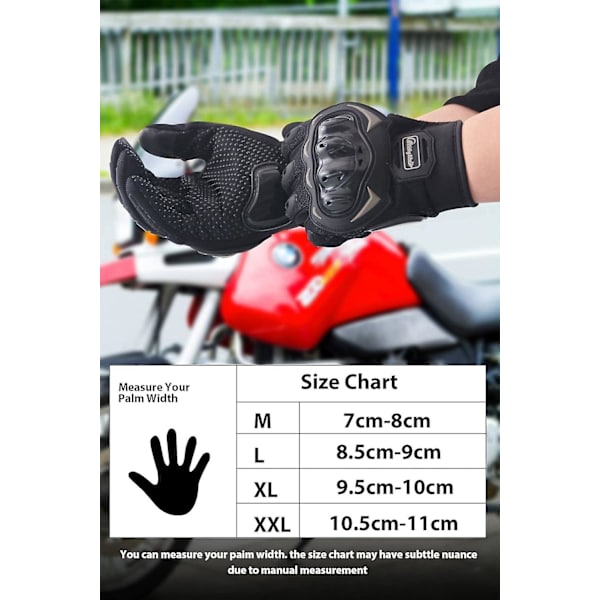 Motorcykelhandskar godkända sommar touch screen, anti-impact, vindtäta, unisex scooterhandskar mellansäsong andningsbara touch screen för bil motorcykel, C