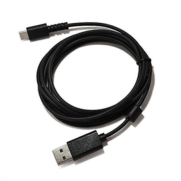 Laderkabel for Logitech GPRO X Gaming Headset Type-C USB Strømkabel DB Black