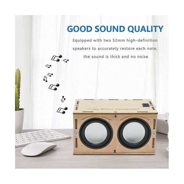 Diy Bluetooth Speaker Box Kit Electronic Sound Amplifier Builds Your Own Portable Wood Case Bluetoo