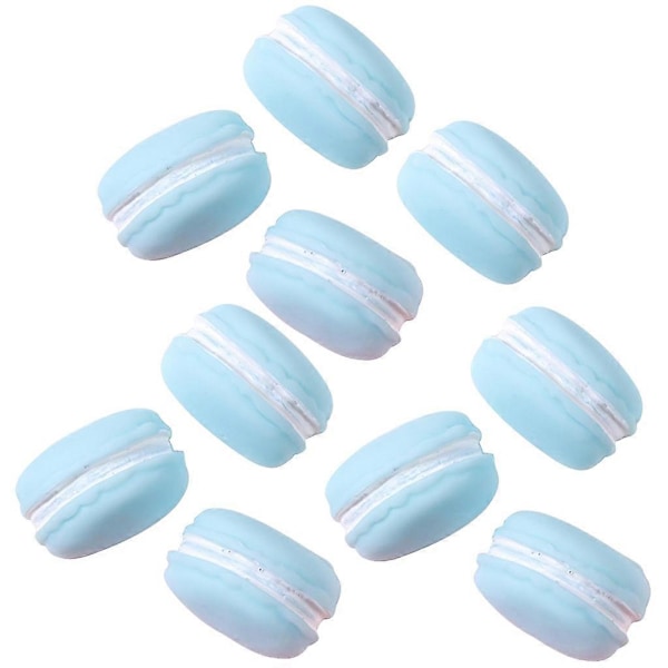 Simulerings Macaron Tårta Artificiell Harts Mat Leksaker 10 Stk Falsk Matmodell [DB] Lake blue