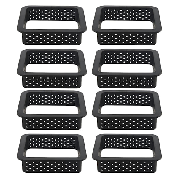 10 st fyrkantiga tårtformar värmebeständiga perforerade kakmousseformar non stick bakform tårtform mini