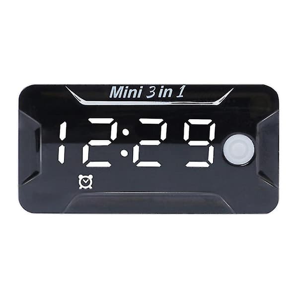 Vandafvisende Digitalt Ur & Termometer & Voltmeter til Motorcykel [DB] White