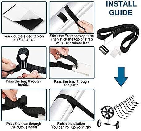 Pack Swimming Pool Cover Roller Fixing Straps Kit Swimming Belt Replacement Accessories For Mobile [DB]