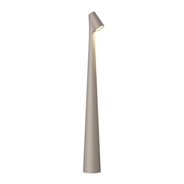Elegant Slim Conical Stem Table Lamp Portable Dimmable Led Sculpting Light Dec Dd. [DB] Gray