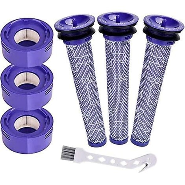 LOST Imurin suodatin Dyson V8:lle, Pestävä suodatin Dyson V7:lle, Vaihtosuodattimet Dyson V7 V8 -imurille, Moottorin jälkeinen suodatin ja esisuodattimet Vaihto DY-96566101 ja 967478-01