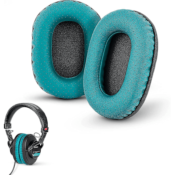 Ersättning öronkuddar för Sony Mdr 7506, V6 &cd900st med minnesskum öronkudde &lämplig för andra on-ear-hörlurar (turkos) {DB