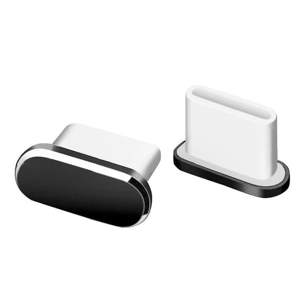 1 stk. Aluminiumsstøvkappe til alle Type-C-porte til støvforebyggelse [DB] Black