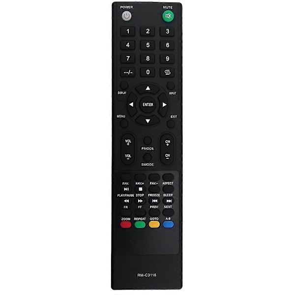 Vaihto-ohjain RM-C3116 LCD LED Smart TV:lle RM-C3116 RM-C3222 -40N570A -48N570A DB Black