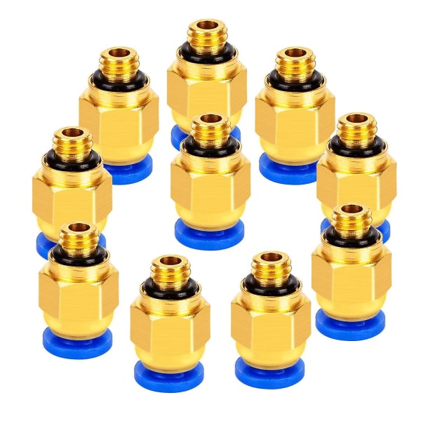 Pc4-m6 Pc4-m6 Rett Pneumatisk Komprimert Lufttilkobling M6 Gjenge Pluggbar Tilkobling For 3d Skriverkontakt Ptfe Rør 4mm
