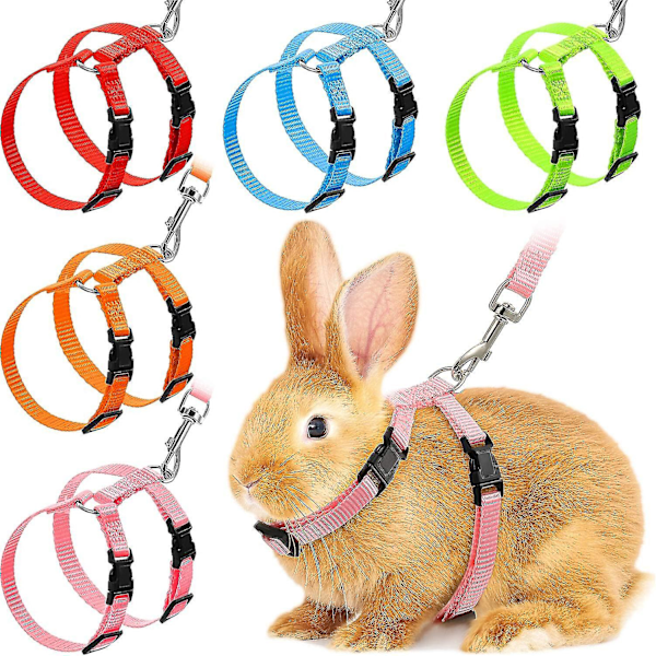 Adjustable Rabbit Harness Leash Bunny Harness Leash, Harness Leash For Pet Safety Walk Running Jogging, Pet Harness Leash For Bunny db