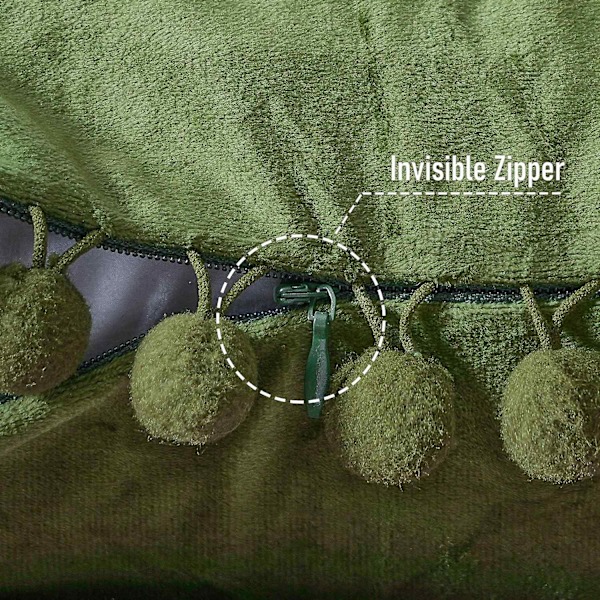 Tyynynpäällinen 30x50 Sisustus Olohuoneen Sohva Vihreä Joulu 2 Kpl Pehmeä Samettityynynsuoja Suurelle Koristeelliselle Neliömäiselle Sohvatyynynpäälliselle Vetoketjulla