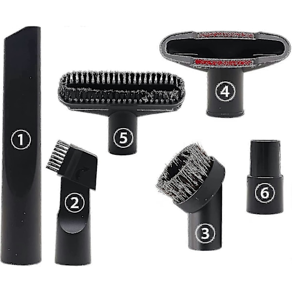 6 kappaletta pölynimurin lisätarvikkeita, sopii 32 mm ja 35 mm kaliiperin pölynimureihin, karc [DB]
