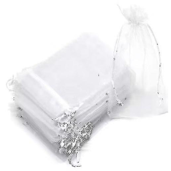 100 stk. Bundtbeskyttelsespose 17x23cm Drue Frugt Organza Pose Med Snøre Giver Total Beskyttelse DB Black 20*30CM