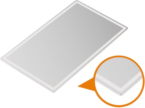 Bilvisirspeil, bruddsikkert selvklebende tilbehør i rustfritt stål, bærbar stil, for bil, sminke, universelle biler, kjøring, daglig bruk[DB] rectangular large