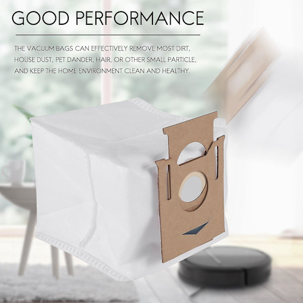 8-pack dammsugarpåsar 2,5 l för Deebot Ozmo T8 Aivi T8 Max T8-serien T9-serien N8 Pro Plus N8 Pro [DB]