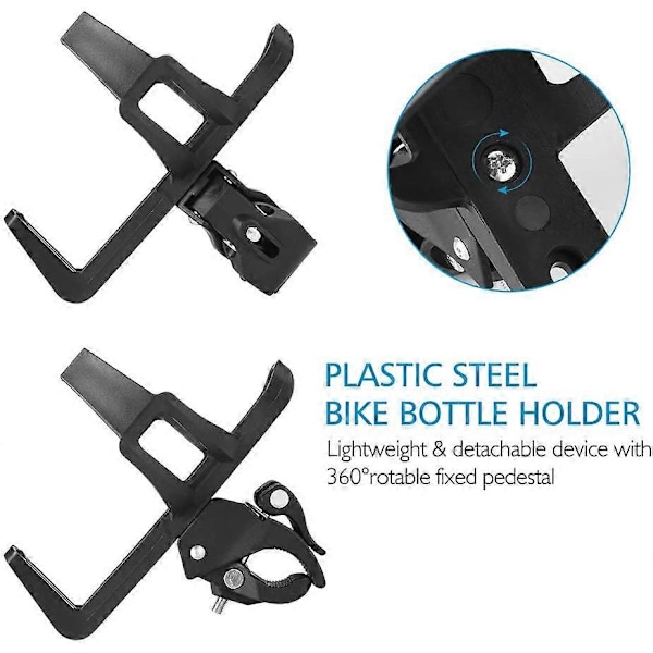 2-pack Cykel Flaskhållare Utan Skruvar, Universal Cykelmuggshållare, 360 Graders Roterande Cykel Flaskhållare, Cykelvagn Walker Flaskhållare db
