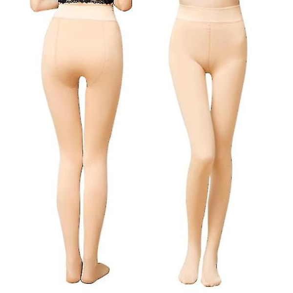 Naisten lämpimät fleecevuoratut läpinäkymättömät sukkahousut XS-4XL [DB] L