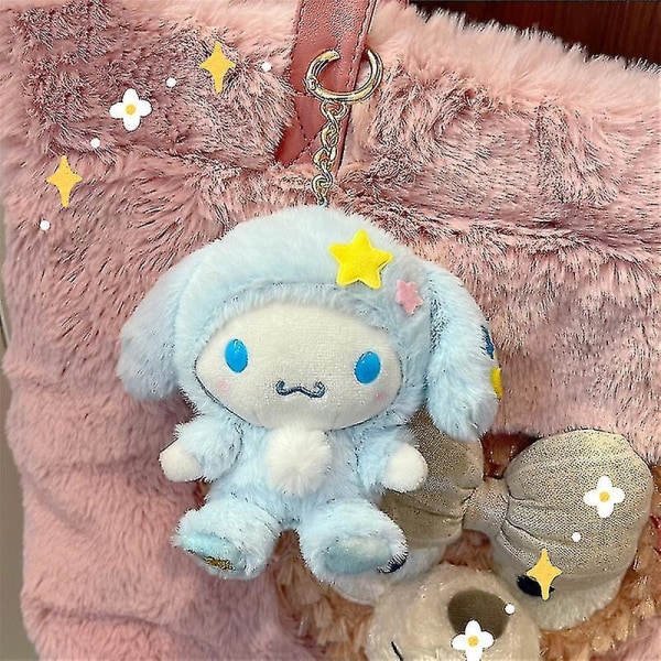 Rion Sanrio Cartoon Kawaii Kuromi My Melody Cinnamoroll Plysj Leke Tøy Myke Fylte Dyr Til Barn [DB] Yugui dog Pendant