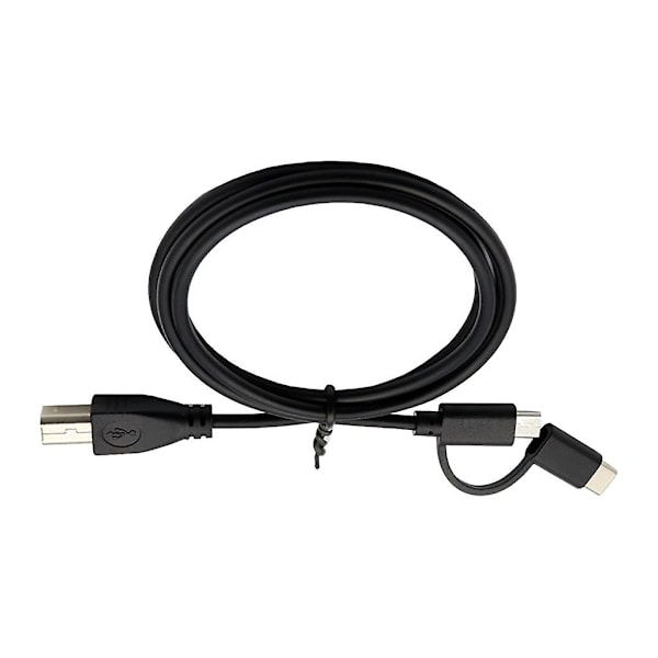 Smarttelefon til skriver OTG-kabel Micro USB & Type C til USB-B ledning Datotråd [DB] 1.5m
