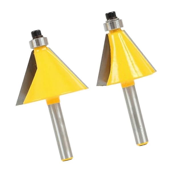 2-pack 15 Grader & 30 Grader Fasformningsfräs - 1/4\" Skaft [db]