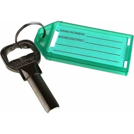 40 stk. nøglebrikker, farvede nøgleringe, plastiknøglebrikker med splitring, assorterede farver (DB)