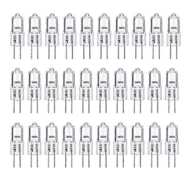 G4 Glödlampa, 20-pack Halogen G4 12V 20W med G4 Bi-Pin Sockel, Hög Effekt G4 Lampa 12V 300LM för Skåpslampor [DB] As Shown