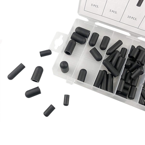 80 stk. Vakuumhætter Assorteret Slangehætter Kit 5/32\" Til 3/8\" 6 Størrelser Db