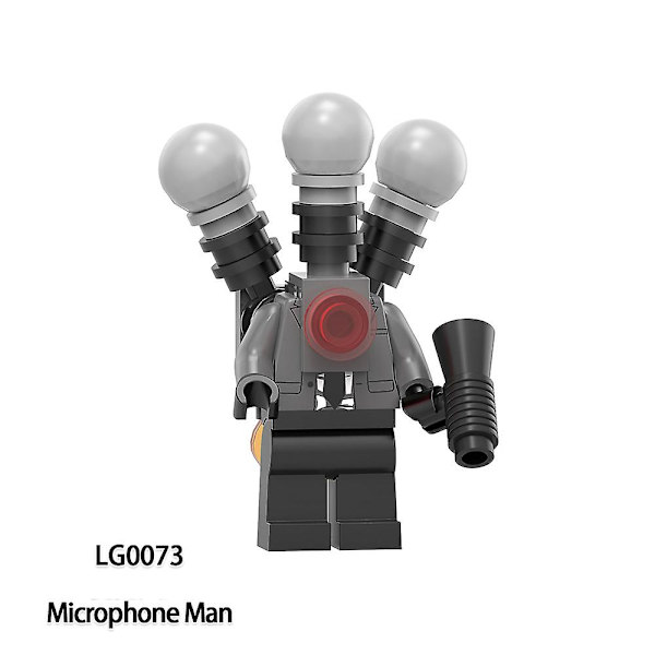 Skibidi Toilet Minifigures Byggesæt Actionfigur Byggeklodser Legetøjssæt Gaver Hjemmedekoration Ornamenter 6stk/sæt Db