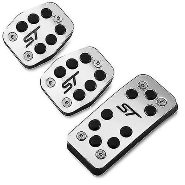 Aluminium Aolly Bilgaspedaler Bromspedal Kopplingspedaler för Ford Focus 2 Focus 3 Kuga Escape St 2009-2017 [DB] Red ST 2Pcs AT