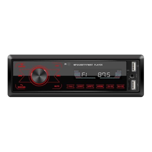 Bilstereo Bluetooth touchskærm Bilradio Bluetooth 4X60W 7 farver 2USB/SD/AUX Håndfri Blueto [DB]