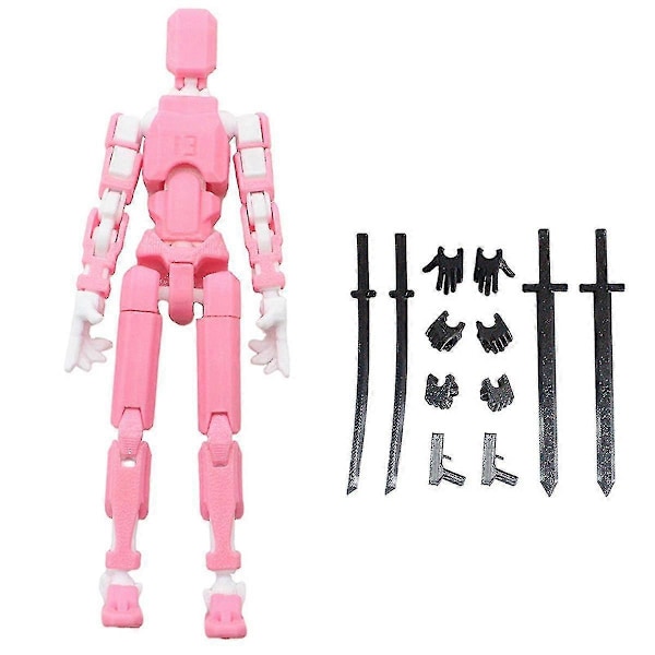 T13 Actionfigur Titan 13 Actionfigur Robot Actionfigur 3D-tryckt Action [DB] Pink