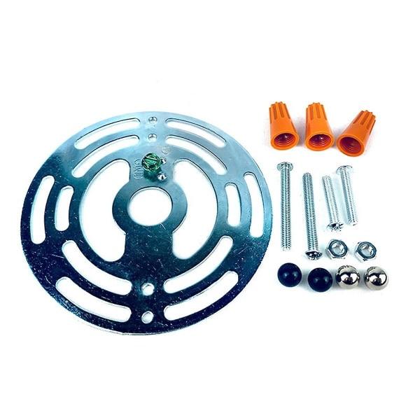 Lampemonteringsbrakett Belysningstilbehør Solid Bagua Board Vegglampe Enkelt Lysekrone Montering  [dB} Silver