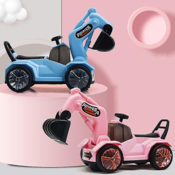 Skydegravemaskine Bil Børn Med Lys Db Pink
