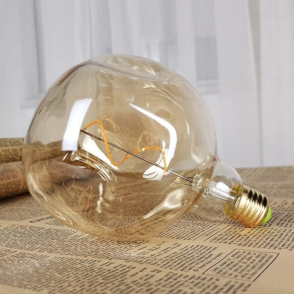 4w dimbara vintage led-lampor, oregelbunden form, 220/240v, E27 Edison-skruv, specialitet, antik dekorativ glödlampa (sten)